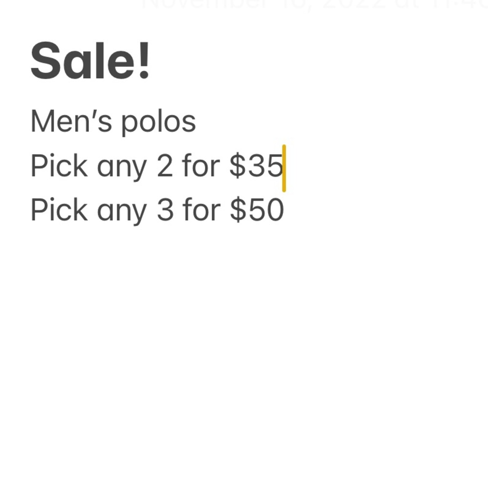 Men’s polos - medium
